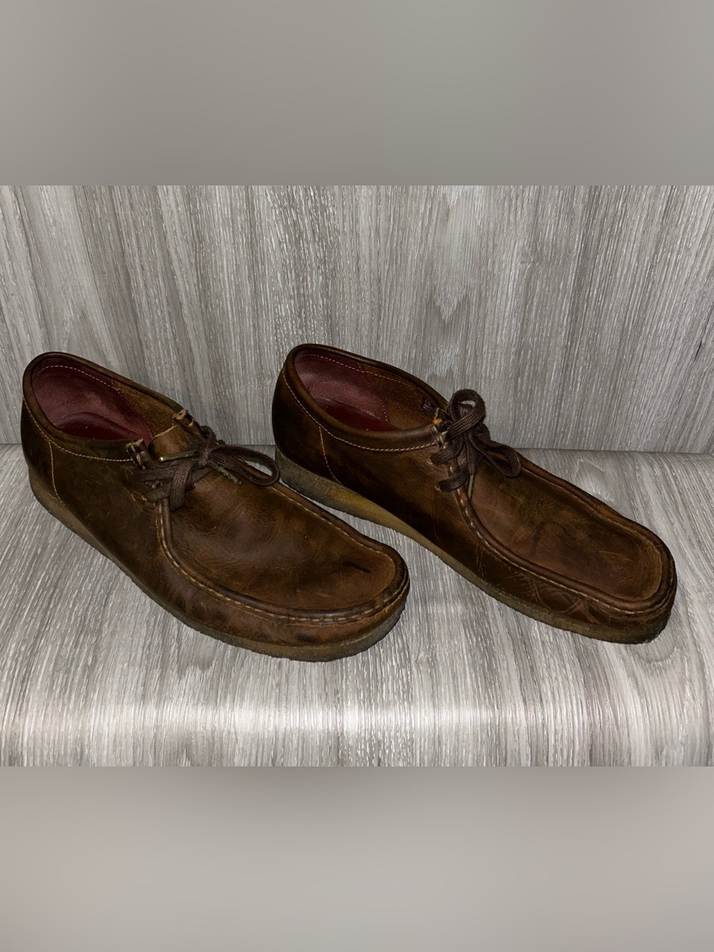 Clark’s Wallabees dark brown leather 13 M